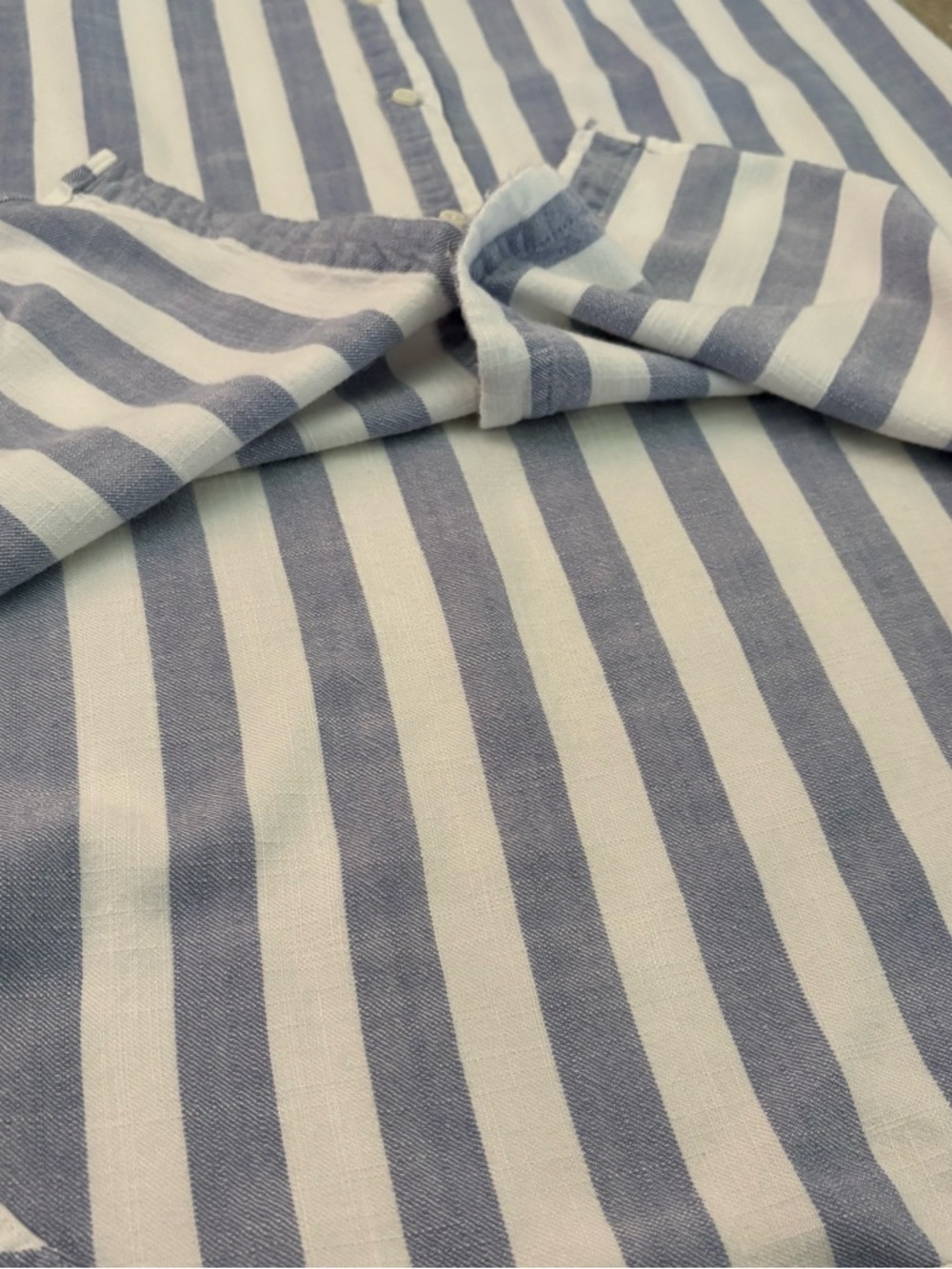 Hope & Harlow Sleeveless Striped Button Up Dress Size 10 Blue Beach Resort Wear - Picture 5 of 10